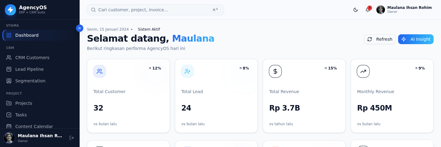 AgencyOS — ERP & CRM untuk Digital Agency